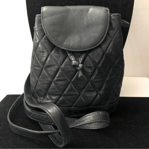 Vintage ANN Taylor Mini Quilted Bucket Backpack Purse
